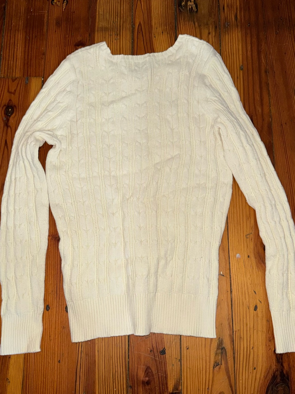 St. John's Bay Cream Cable Crewneck Sweater